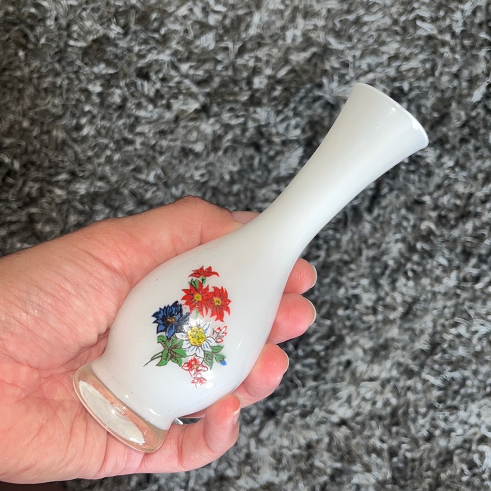 Small Vintage Floral Vase